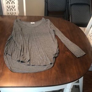 Simple grey long sleeve top